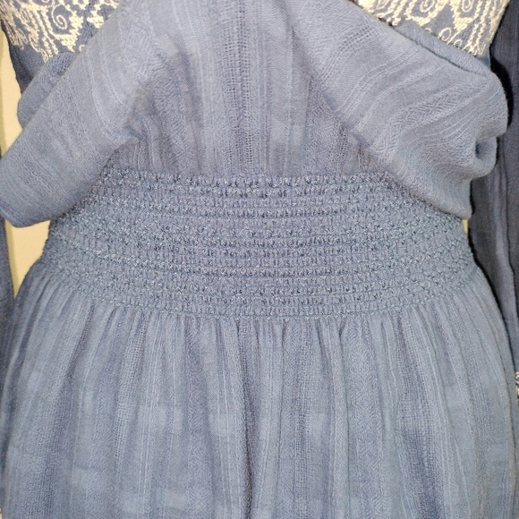 Tory Burch 100% Cotton Embroidered Off-the-Shoulder Smocked Mini Dress Sz. XS - Picture 12 of 13